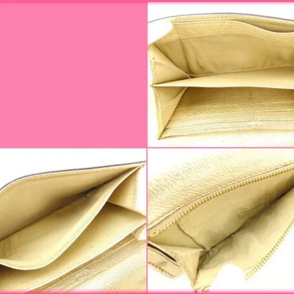 AUTH Chloe Purse Long Wallet Gold Woman - Picture 4 of 5